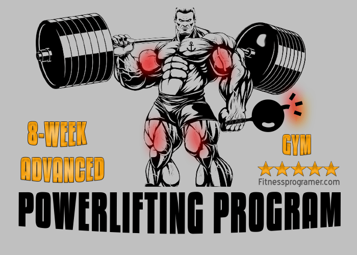 8 Week Advanced Powerlifting Program Workout Planner