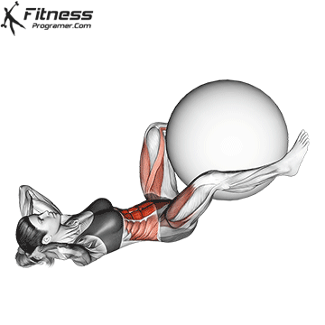 Exercise Ball Frog Crunch