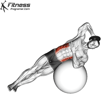Weighted Side Bend On Stability Ball