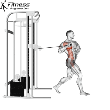 One Arm Cable Chest Press