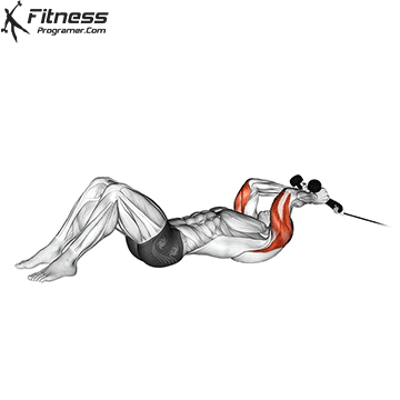 Cable Rope Lying Tricep Extension