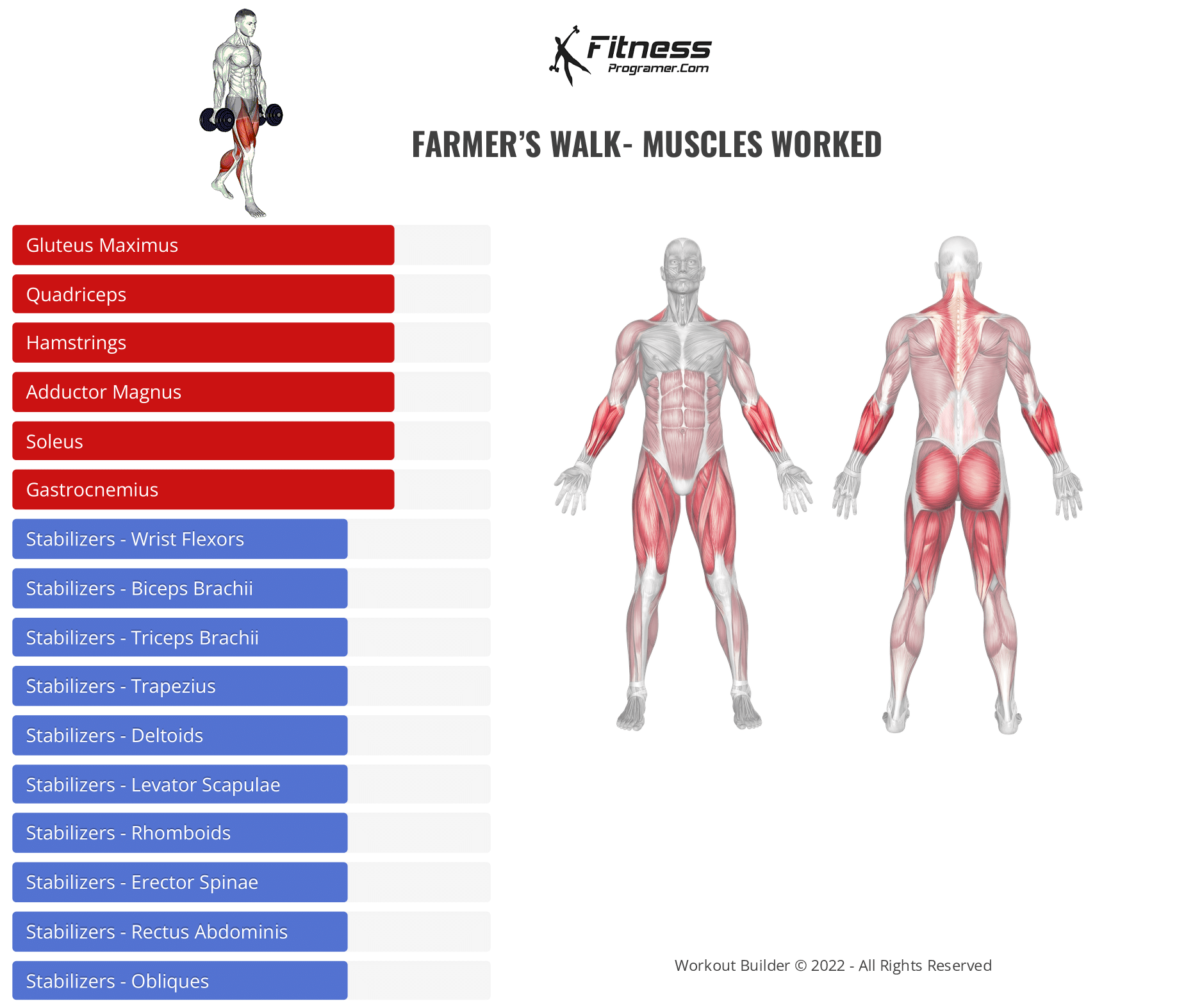 Farmer Walk Musles Worked