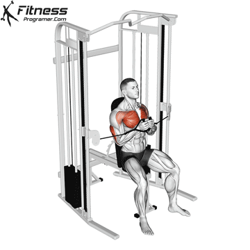 Seated Cable Close Grip Chest Press