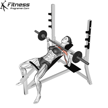 Incline bench press for chest workout