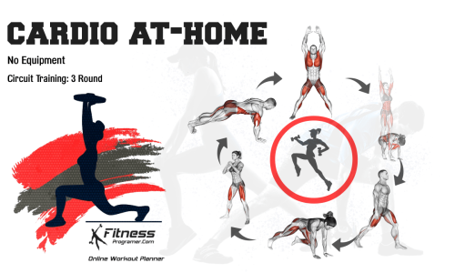 Cardio At Home – A Simple 3 Circuit Routine That’s Very Intense