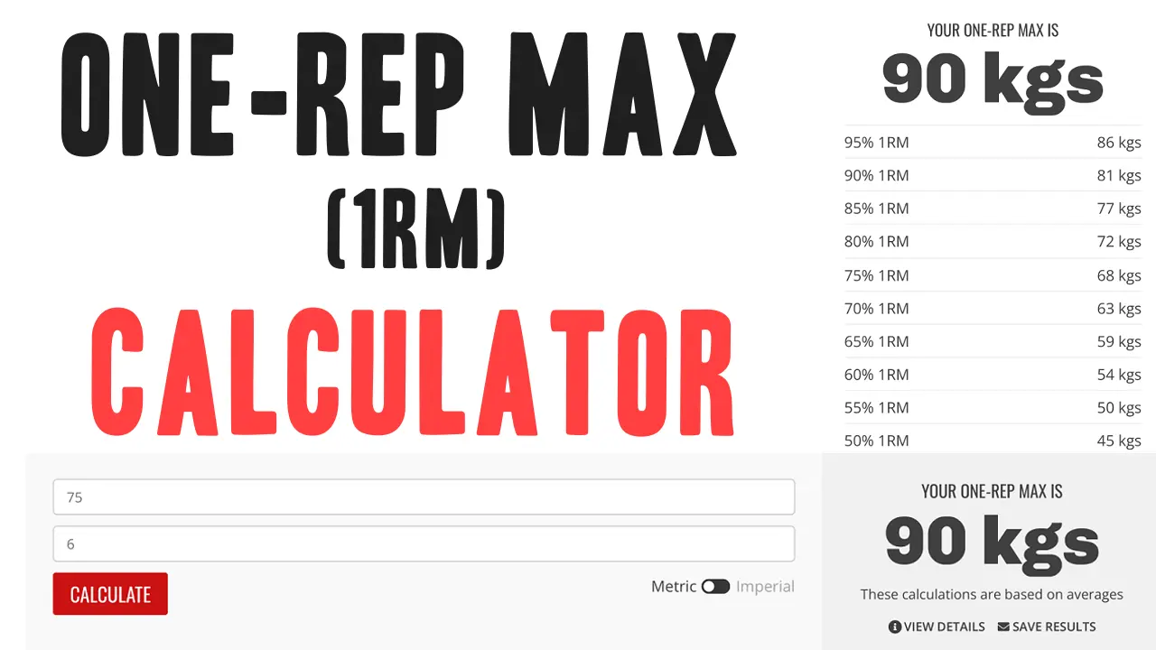 one-rep max (1RM) calculator