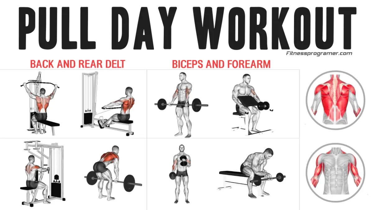 Pull day workout for 3 day PPL training