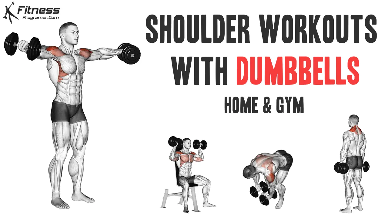 Dumbbell shoulder training. Home and Gym